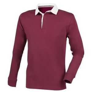 Front Row Mens  Rugby Shirt / Deep Burgundy